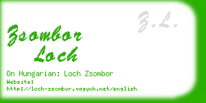 zsombor loch business card